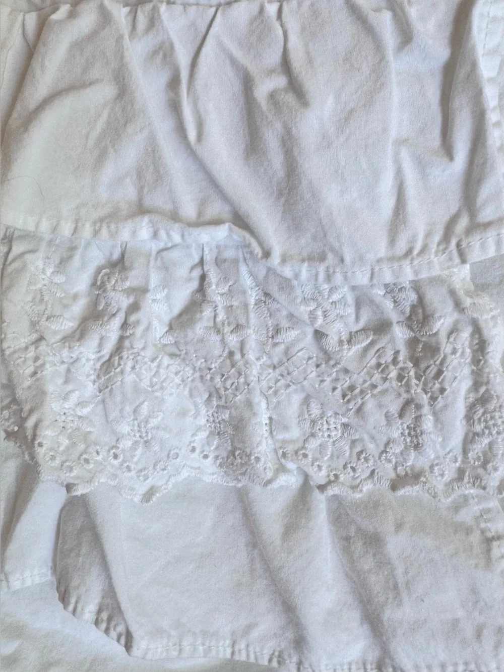 Rachel Ashwell Shabby Chic Petticoat Twin Duvet Cover White Cotton Eyelet Ruffle